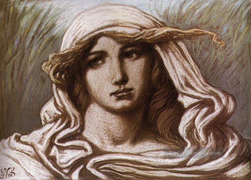 Kopf einer jungen Frau 1900 Symbolik Elihu Vedder Ölgemälde